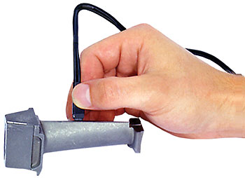 Измерение толщины стенки лопатки дефектоскопом УД3-71 с использованием ПЭП типа П112-10-2×3-004