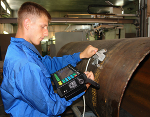 Проведение основного контроля тела труб с применением дефектоскопа ВД-ОКО-01